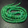 10 Inches Really Gorgeous - Quality 100 Percent Natural Green Emerald Smooth Polished Rondell Beads Huge Size 2 - 6 mm approx